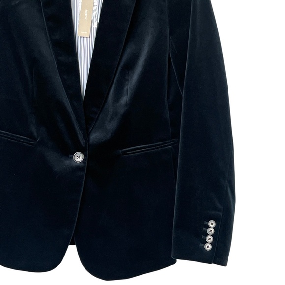 J Crew Parke Black Velvet Blazer Size 8T - Picture 6 of 16